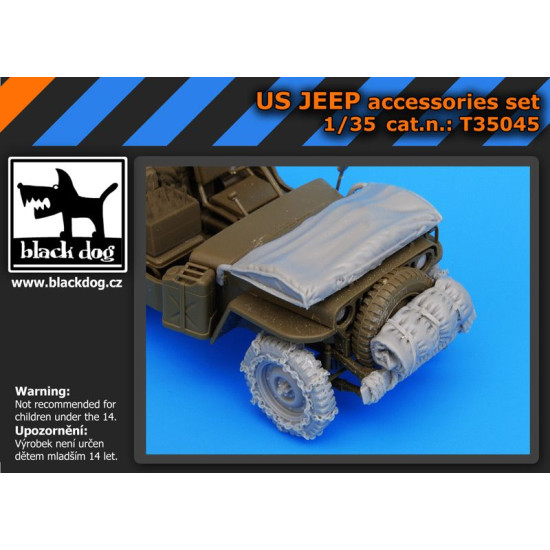 Black Dog T35045 1/35 US Jeep accessories set for Tamiya