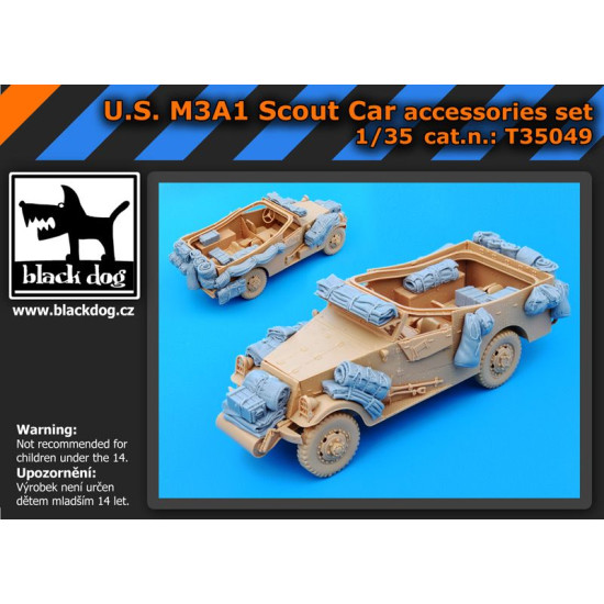 Black Dog T35049 1/35 US M3A1 Scout Car for Hobby Boss