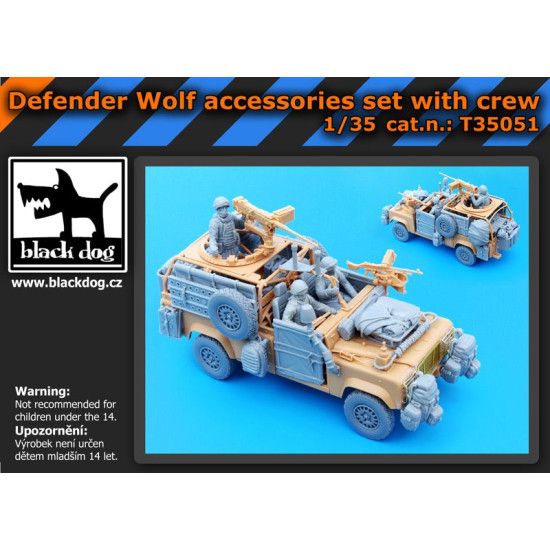 Black Dog T35051 1/35 Defender Wolf accessories set with crew for Hobby Boss