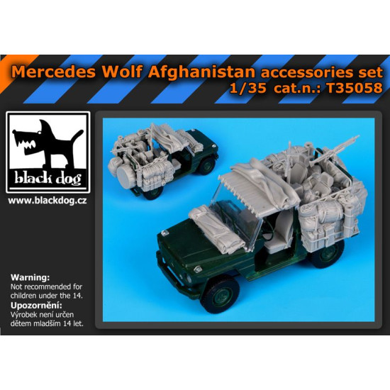 Black Dog T35058 1/35 Mercedes Wolf Afganistan accessories set for Revell