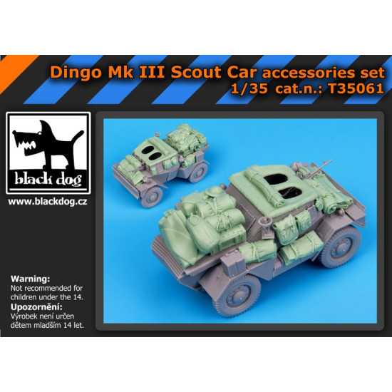 Black Dog T35061 1/35 Dingo Mk III Scot car accessories set for Mini Art