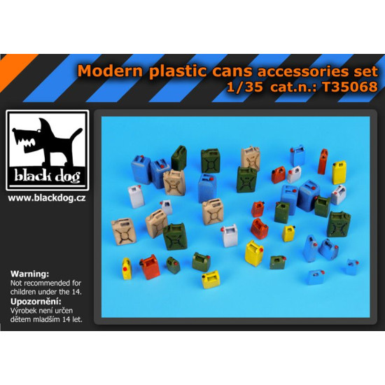 Black Dog T35068 1/35 Moder plastic cans accessories set