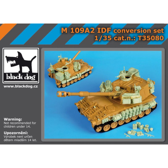 Black Dog T35080 1/35 M109A2 IDF conversion set for Kinetic