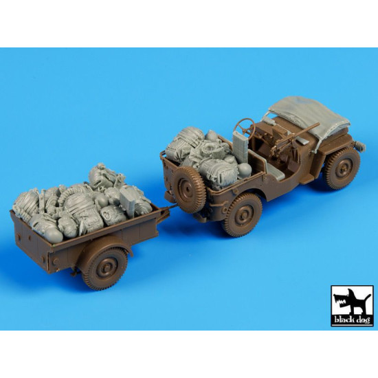 Black Dog T35097 1/35 Us Jeep airborne before drop accessories set for Bronco