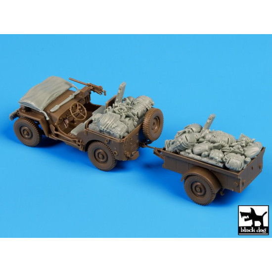 Black Dog T35097 1/35 Us Jeep airborne before drop accessories set for Bronco