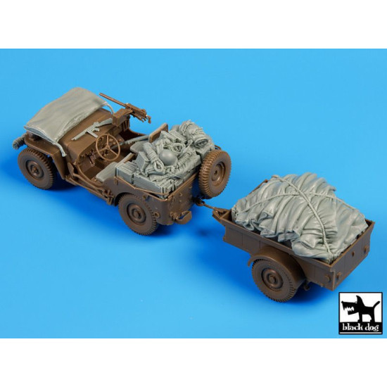 Black Dog T35098 1/35 Us Jeep airborne after drop accessories set for Bronco