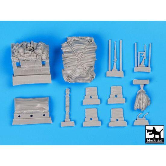 Black Dog T35098 1/35 Us Jeep airborne after drop accessories set for Bronco