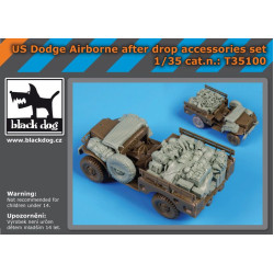 Black Dog T35100 1/35 Us Dodge airborne after drop accessories set for AFV