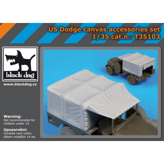 Black Dog T35103 1/35 Us Dodge canvas accessories set for AFV