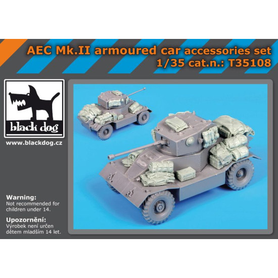 Black Dog T35108 1/35 AEC Mk II armoured car accessories set for Mini Art