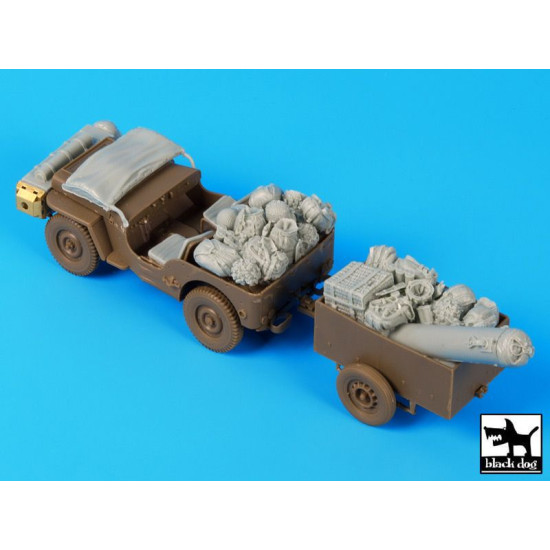 Black Dog T35110 1/35 British para Jeep before drop accessories set for Bronco