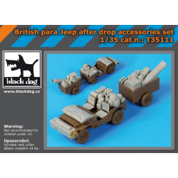 Black Dog T35111 1/35 British para Jeep after drop accessories set for Bronco