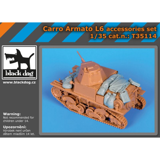 Black Dog T35114 1/35 Carro Armato L6 accessories set for Italeri