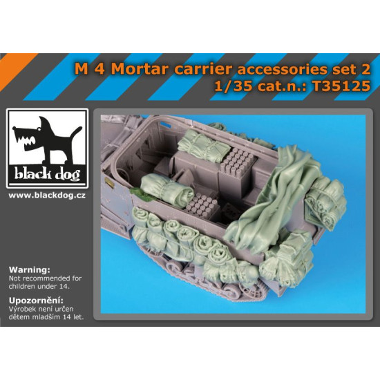 Black Dog T35125 1/35 M 4 mortar carrier accessories set N for Dragon