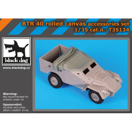 Black Dog T35134 1/35 BTR 40 rolled canvas for Trumpeter