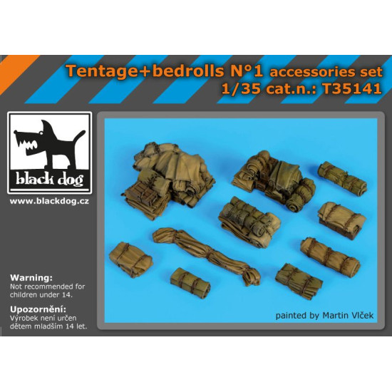 Black Dog T35141 1/35 Tentage+bedrols N