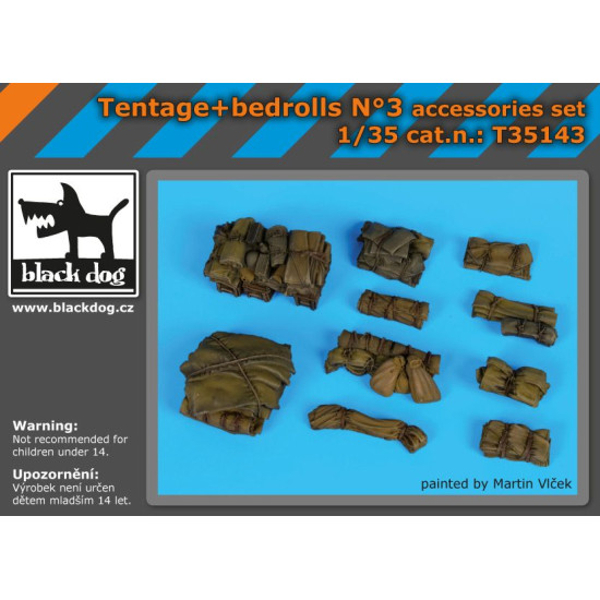 Black Dog T35143 1/35 Tentage+bedrols N