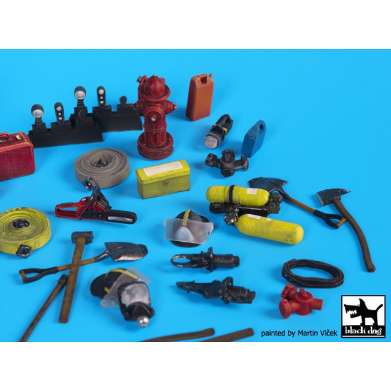 Black Dog T35144 1/35 Firefighters equipment accessories set