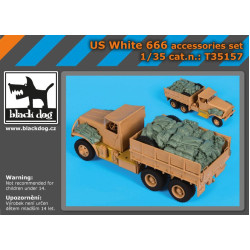 Black Dog T35157 1/35 US White 666 accessories set for Hobby Boss