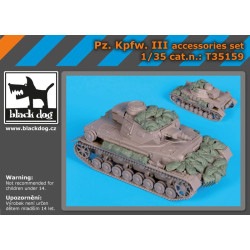 Black Dog T35159 1/35 Pz.Kpfw. III accessories set for Italeri