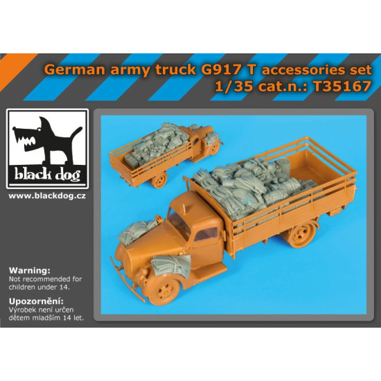 Black Dog T35167 1/35 German army truck G917 T accessories set for ICM