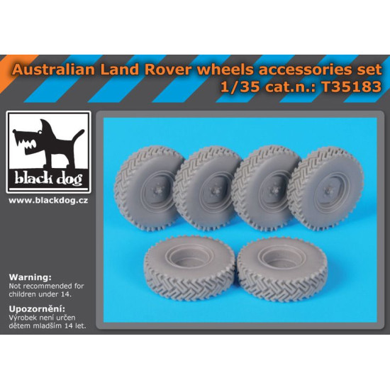 Black Dog T35183 1/35 Australian Land Rover wheels accessories set