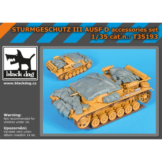 Black Dog T35193 1/35 Sturmgeschutz III Ausf.D accessories set for Dragon