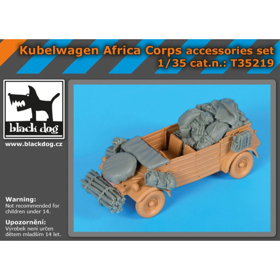 Black Dog T35219 1/35 Kübelwagen Africa Corps accessories set for Tamiya