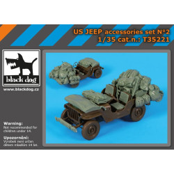 Black Dog T35221 1/35 US Jeep accessories set for Tamiya