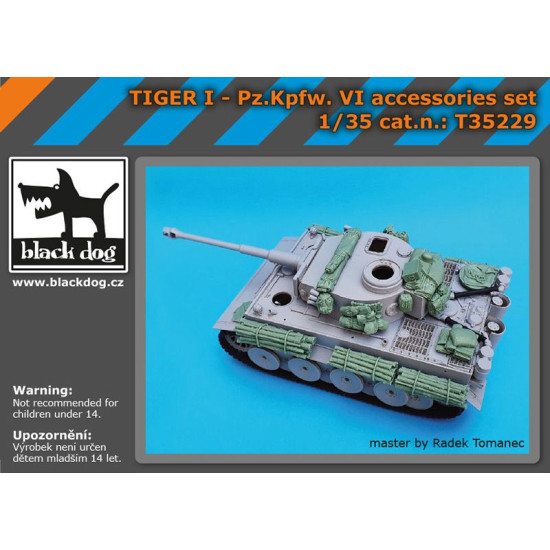 Black Dog T35229 1/35 Tiger I Pz Kpfw VI accessories set for Academy