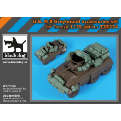 Black Dog T35234 1/35 U.S. M 8 Greyhound accessories set for Tamiya