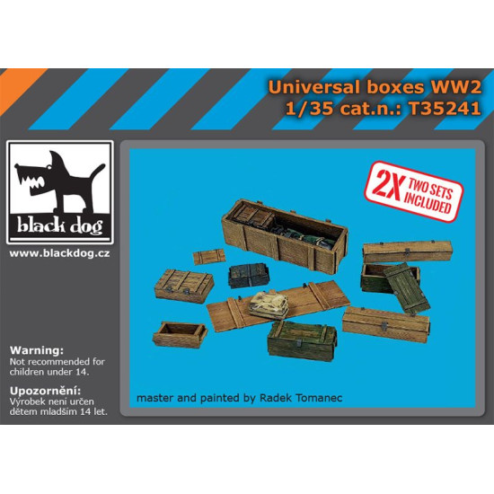 Black Dog T35241 1/35 Universal boxes WWII accessories set