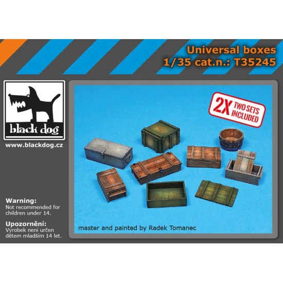 Black Dog T35245 1/35 Universal boxes WWII accessories set