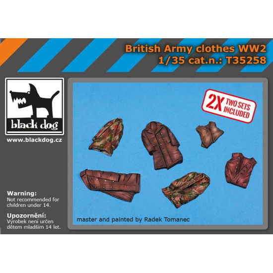 Black Dog T35258 1/35 British army clothes WW II