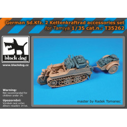 Black Dog T35262 1/35 German Sd.Kfz 2 Kettenkrattrad accessories set for Tamiya