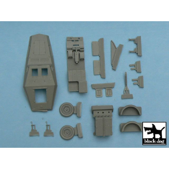 Black Dog T48009 1/48 Sd.Kfz.252 + Sd.Anh.32 conversion set Tamiya 32550 26parts