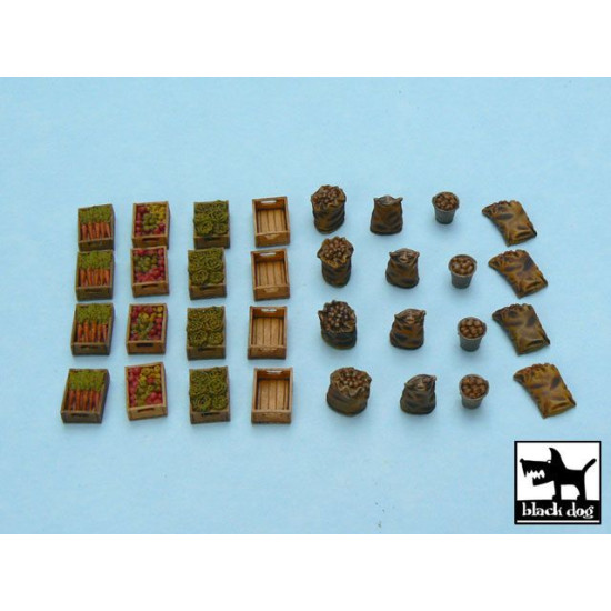 Black Dog T48010 1/48 Food supplies #1 accessories set 32 resin parts