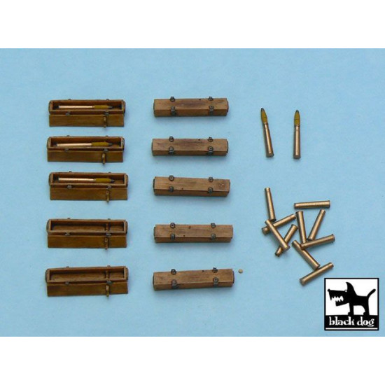 Black Dog T48012 1/48 Tiger l ammo boxes 10 boxes + ammo