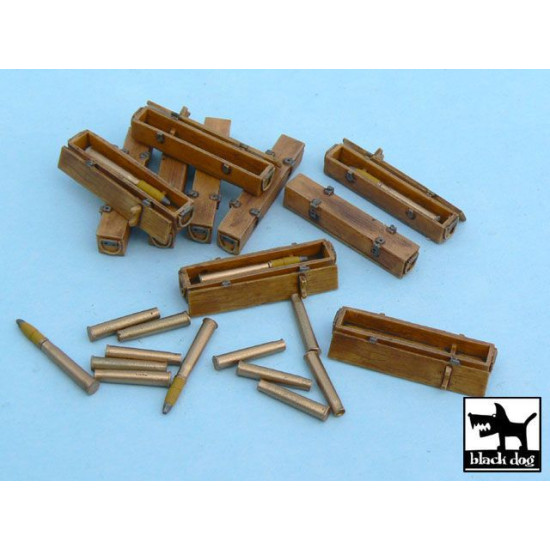 Black Dog T48012 1/48 Tiger l ammo boxes 10 boxes + ammo