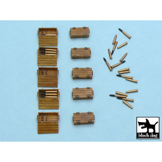 Black Dog T48013 1/48 Pz.Kpfw IV ammo boxes 10 boxes + ammo