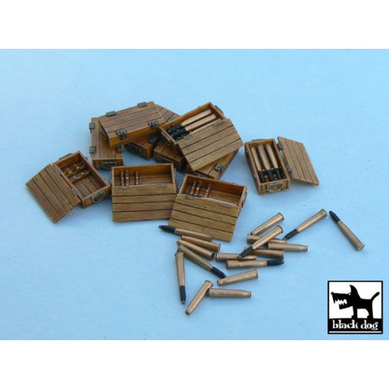 Black Dog T48013 1/48 Pz.Kpfw IV ammo boxes 10 boxes + ammo
