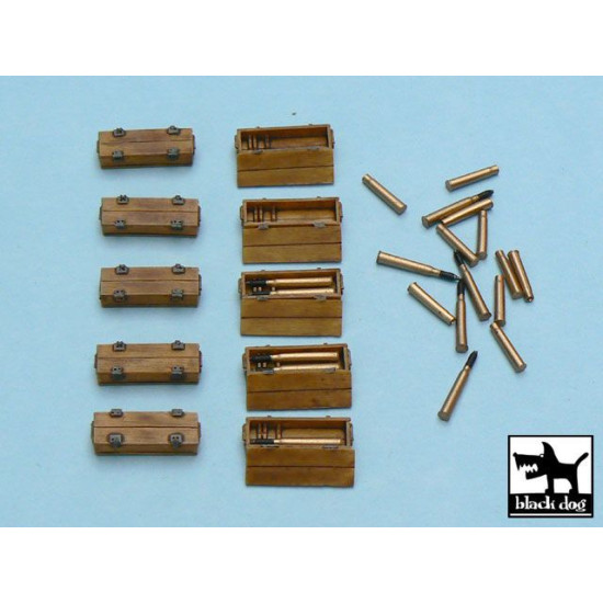 Black Dog T48015 1/48 Panther ammo boxes 10 boxes + ammo