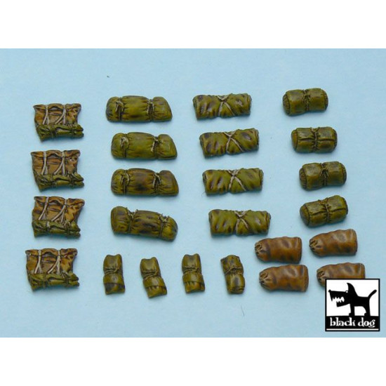 Black Dog T48018 1/48 Tentage + bedrolls #1 accessories set 24 resin parts