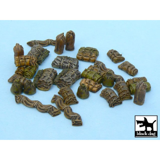 Black Dog T48020 1/48 Tentage + bedrolls #3 accessories set 28 resin parts