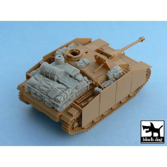 Black Dog T48023 1/48 Sturmgeschütz III Ausf.G accessories Tamiya 32525 13 parts