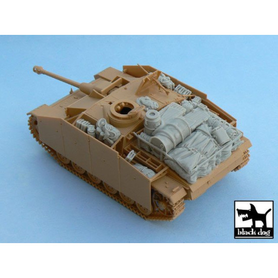 Black Dog T48023 1/48 Sturmgeschütz III Ausf.G accessories Tamiya 32525 13 parts