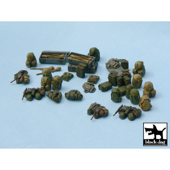 Black Dog T48025 1/48 German equipment accessories set 35 resin parts