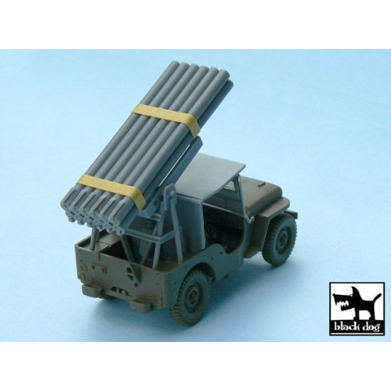 Black Dog T48027 1/48 Jeep with rocket launcher for Tamiya 32552, 43 resin parts
