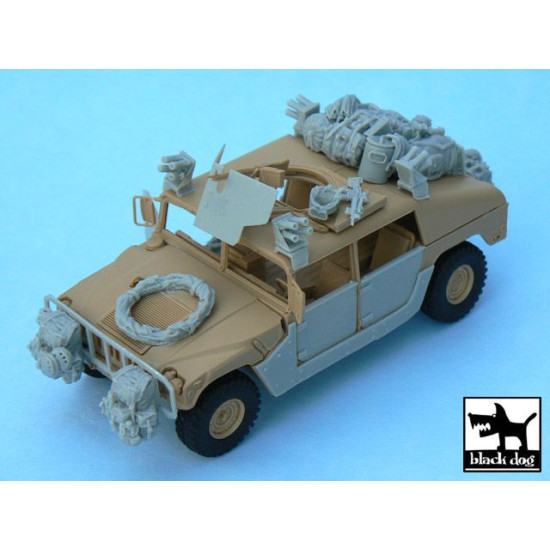 Black Dog T48034 1/48 HUMVEE Iraq war accessories set for Tamiya, 30 resin parts