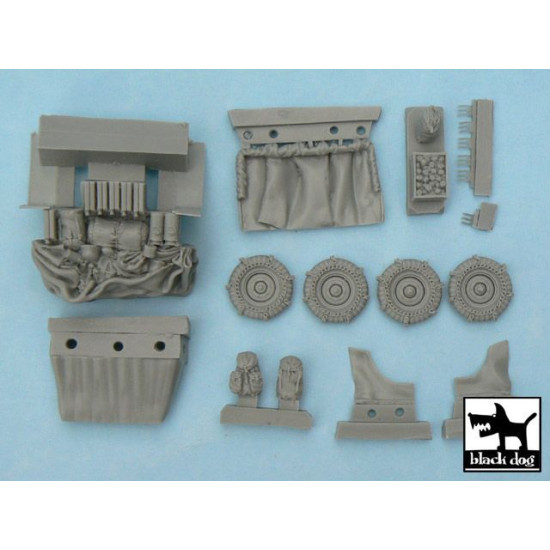 Black Dog T48039 1/48 Krupp Protze accessories set for Tamiya 32534, 19 resin parts